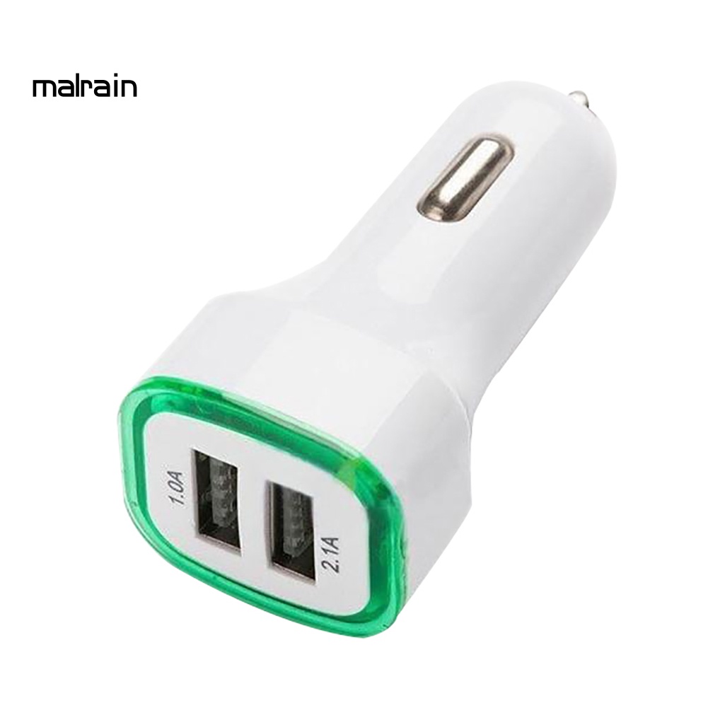 Tẩu Sạc Nhanh Hai Cổng USB Có Đèn LED Cho Xe Hơi