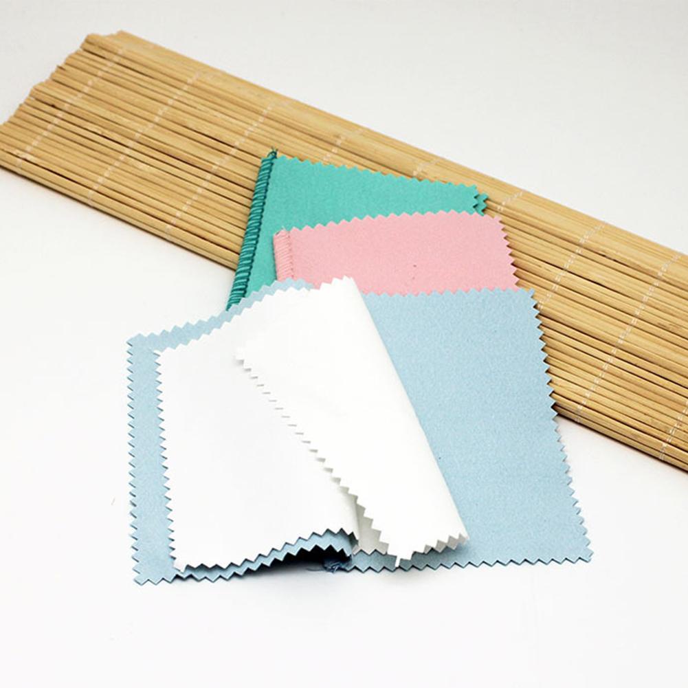 Khăn Lau Đánh Bóng Trang Sức Hai Mặt Màu Bạc Lớn