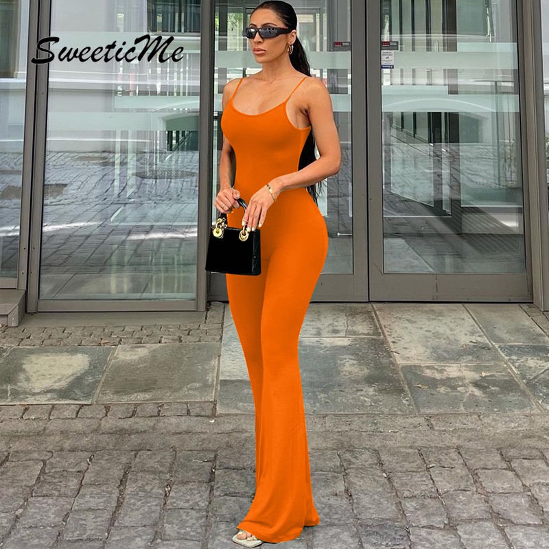 Áo liền quần Sát Nách Dáng Ôm Màu Trơn Thời Trang 2023 Cho Nữ