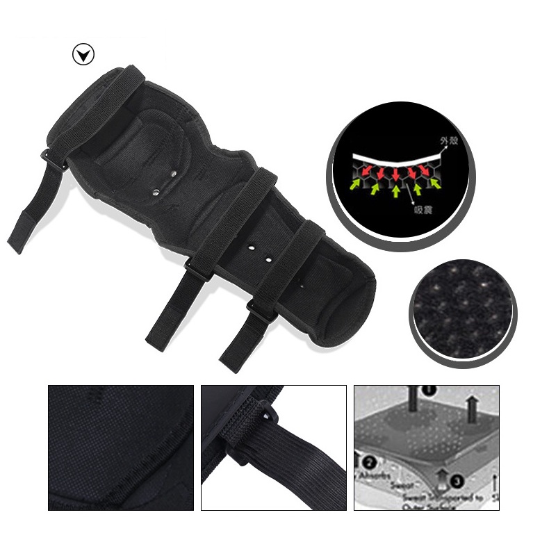 Đệm Bảo Vệ Đầu Gối Và Khuỷu Tay Bằng Thép Không Gỉ Dùng Khi Lái Xe Mô Tô Dành Cho Nam