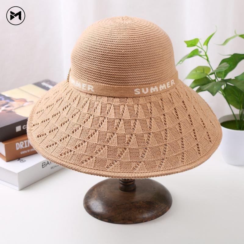 Hàng Mới Về Mũ Dệt Kim Oversize Chống Nắng Thoáng Khí Thời Trang Đi Biển Phong Cách Hàn Quốc 2022