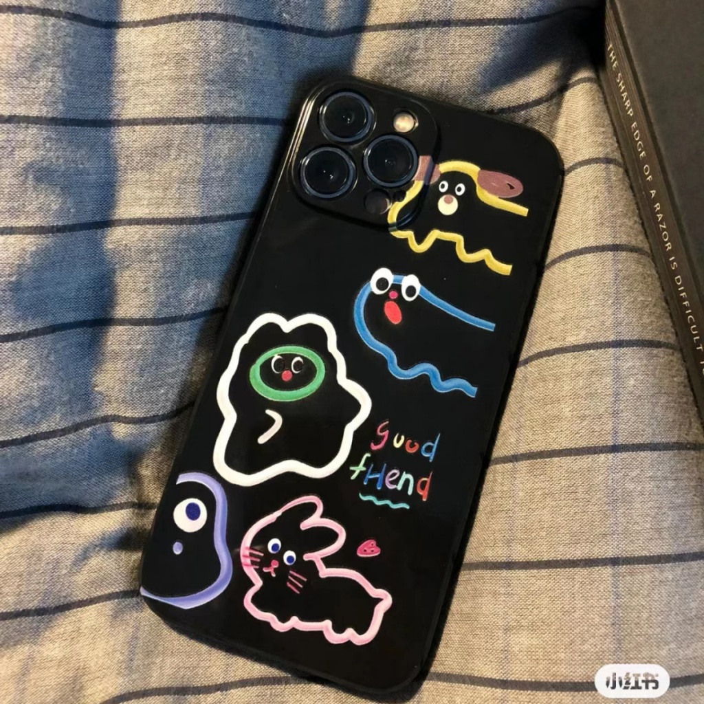 ✅Ốp Điện Thoại Mềm In Hình Động Vật Phong Cách Graffiti Cho iPhone 14 / 13promax 12 / 11 7 / 8plus xr / Xs