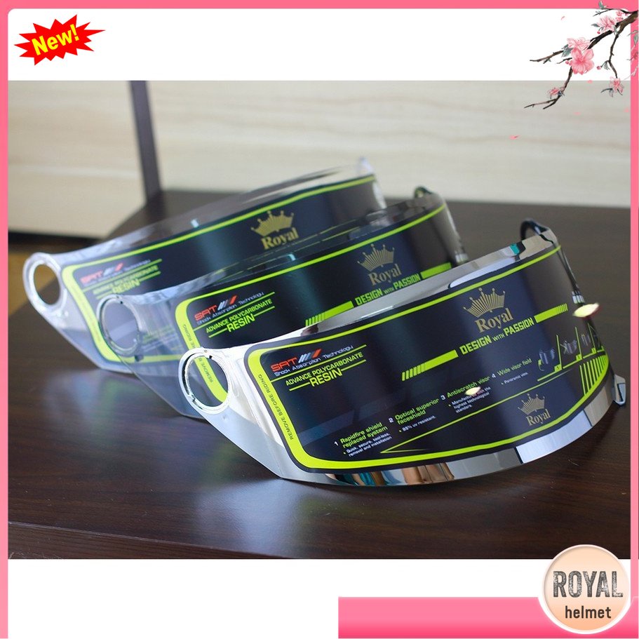 Kính Agu, Asia, Royal M136, Kính rời Thay thế cho mũ bảo hiểm fullface AGU, Nón Royal M136 - Nón ASI
