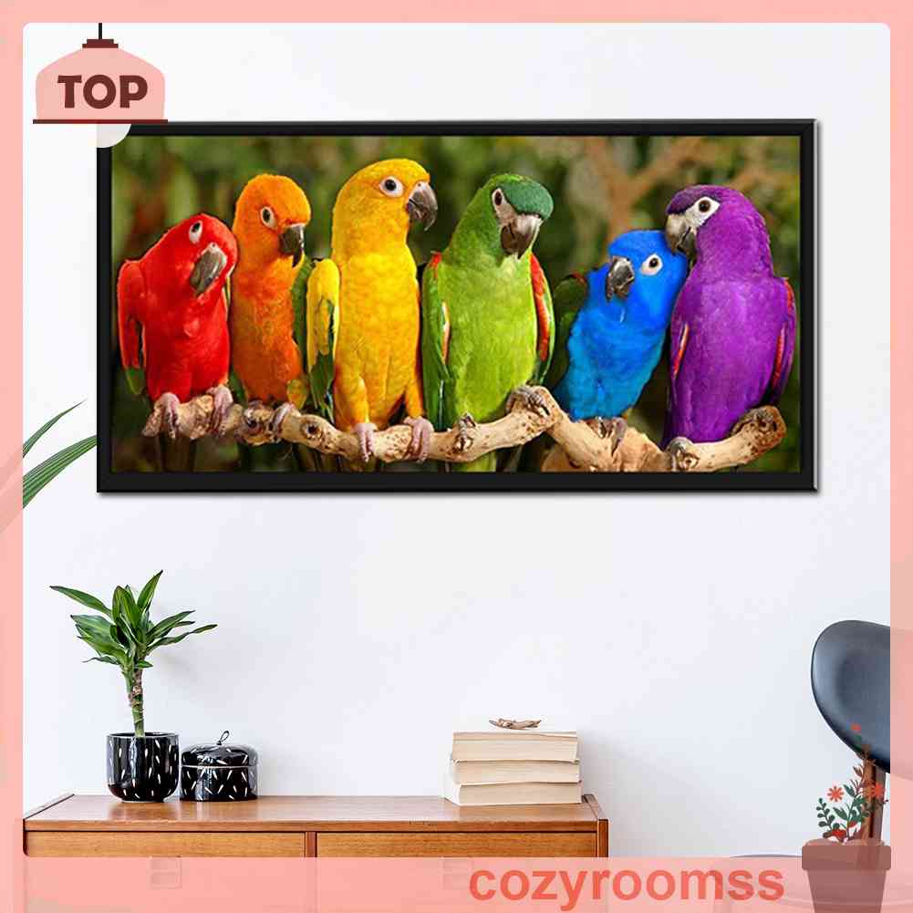 Toàn Bộ Bộ Tranh Thêu Chữ Thập 11CT DIY Hình Vẹt Nhiều Màu Sắc