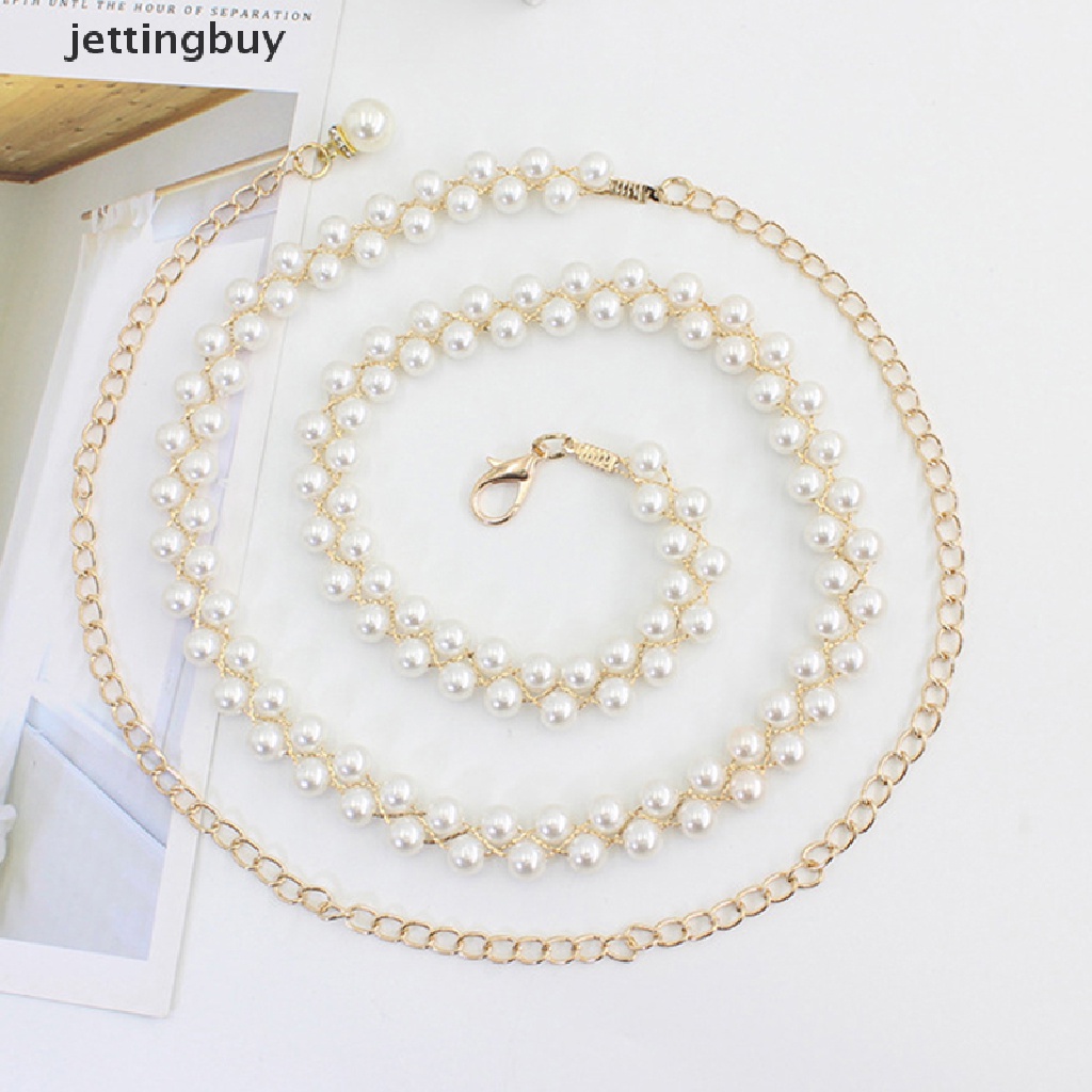 Thắt Lưng Mỏng Đính Ngọc Trai Thời Trang Thanh Lịch Cho Nữ