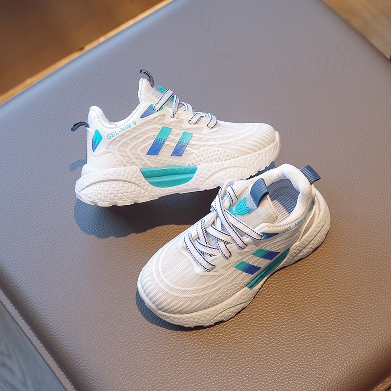 Giày Sneaker Phối Lưới Thoáng Khí Chống Trượt Thời Trang Xuân Thu 2023 Cho Bé