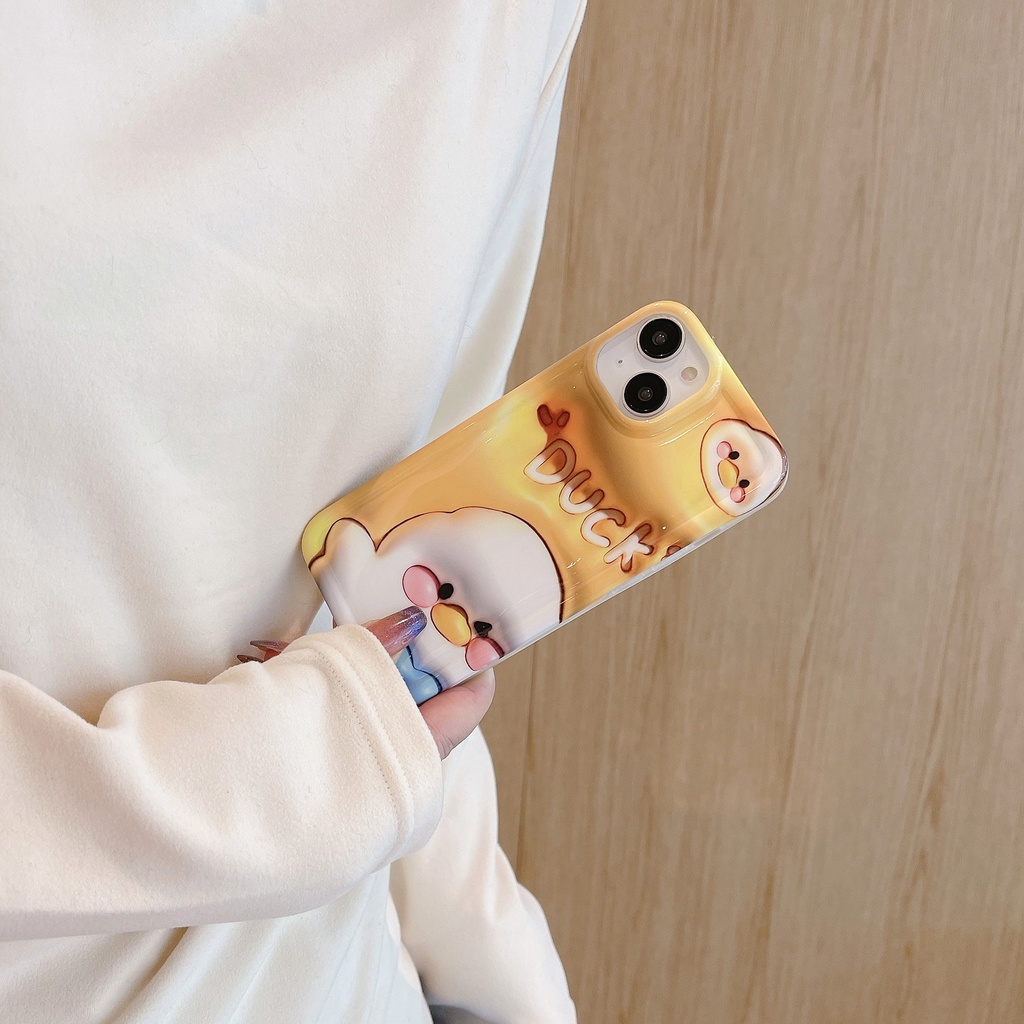 Ốp Điện Thoại TPU Đệm Khí Chống Sốc In Hình Vịt 3D Dễ Thương Cho IPhone 14 Pro Max 13 Pro Max 12 Pro Max 11