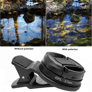 Universal Portable Circular Polarizer Phone Clip Camera CPL Filter Lens Kit