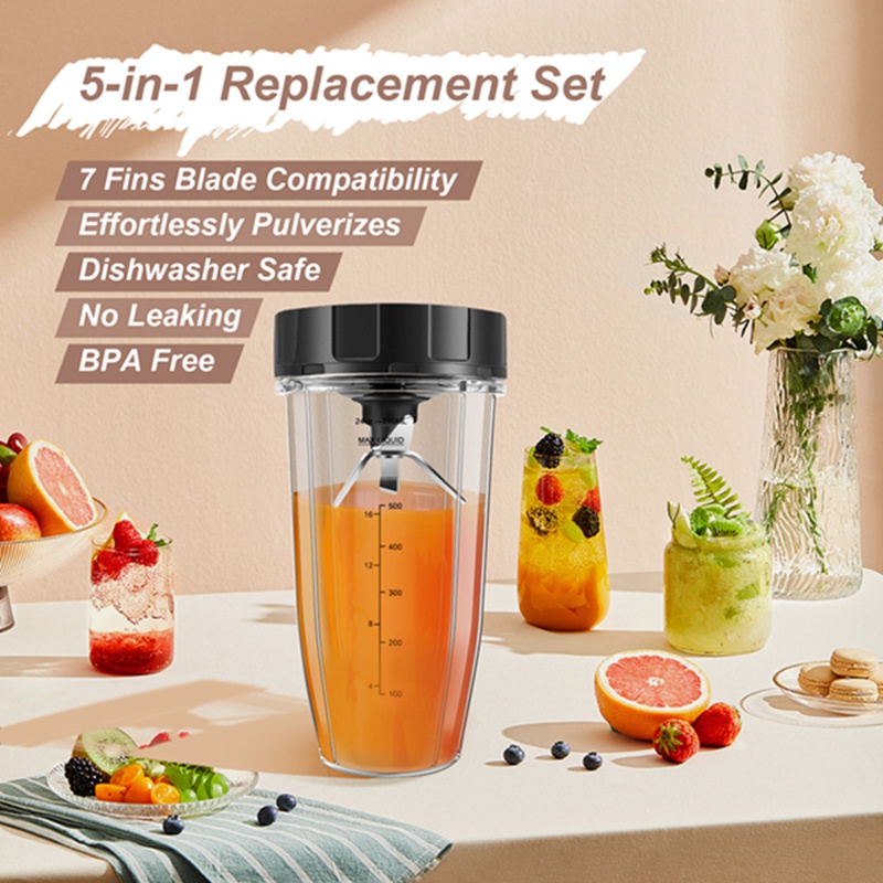 Máy Xay Sinh Tố 7 Vây Cho Nutri Ninja Auto IQ BN801 SS101 BL480-30 BL641 Ninja 24Oz