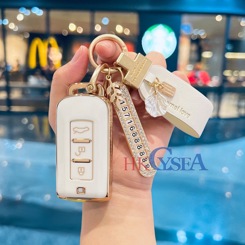 Ốp Chìa Khóa Điều Khiển Từ Xa Cho Mitsubishi Xpander Outlander 3 ASX Colt Lancer Grandis Pajero Sport Eclipse Cross Montero Xpander