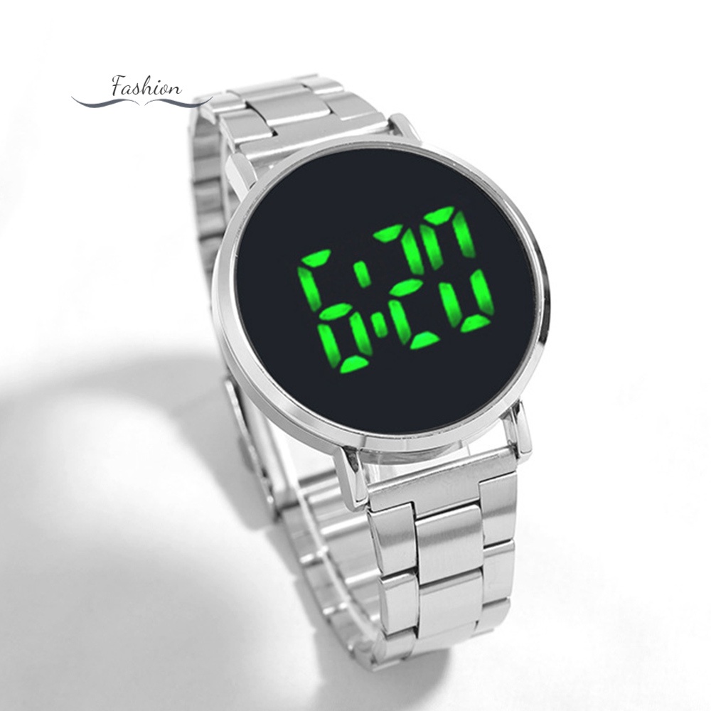 Đồng Hồ Đeo Tay Điện Tử Dây Hợp Kim Tròn Màn Hình LED Cảm Ứng Kiểu Doanh Nhân Cho Nam Và Nữ