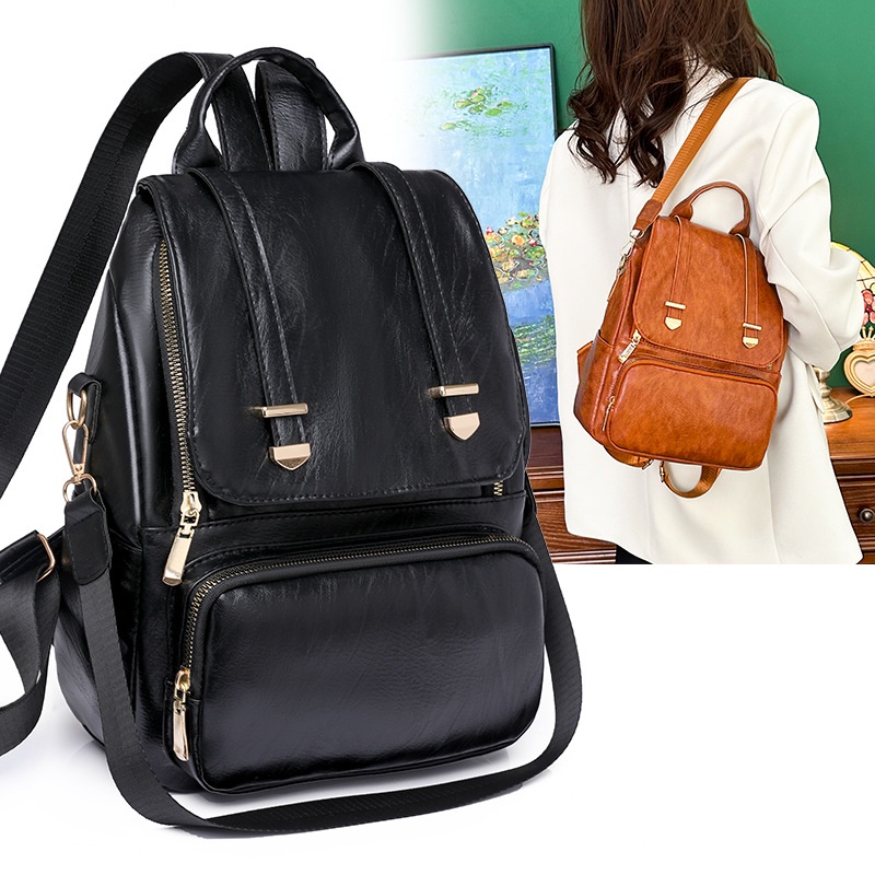 Balo nữ da trơn nhiều ngăn đi làm du lịch cao cấp BAG U BDA30