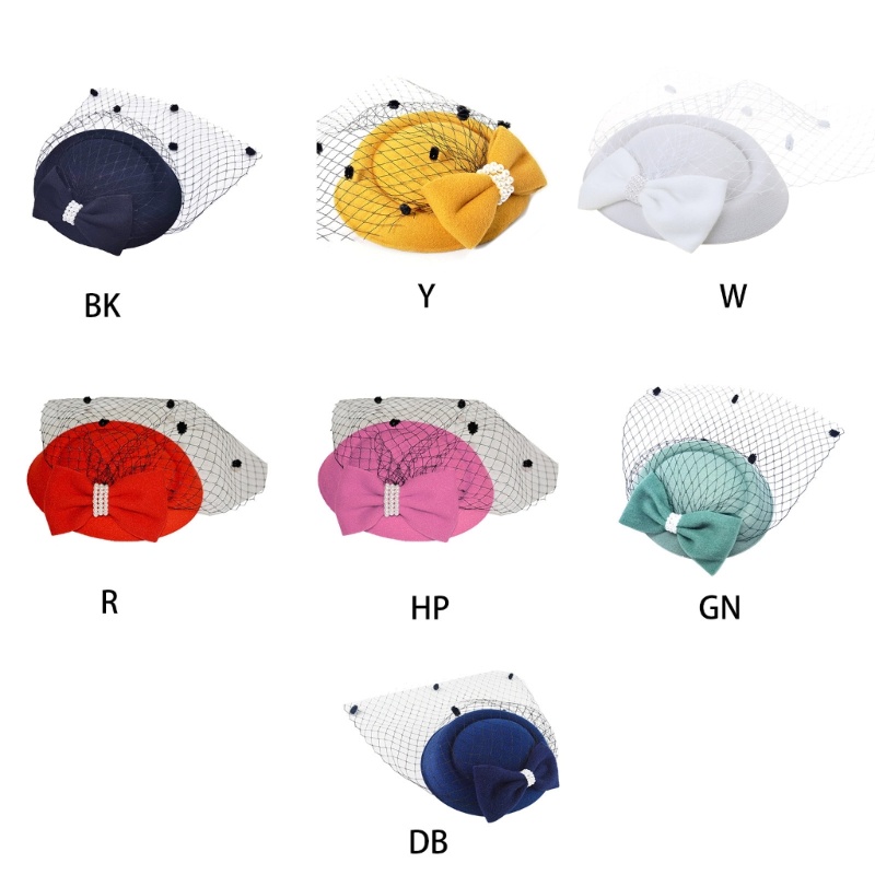 ✿ Kẹp Tóc Trang Trí Hình Nón Lưới Tinh Tế Cho Nữ