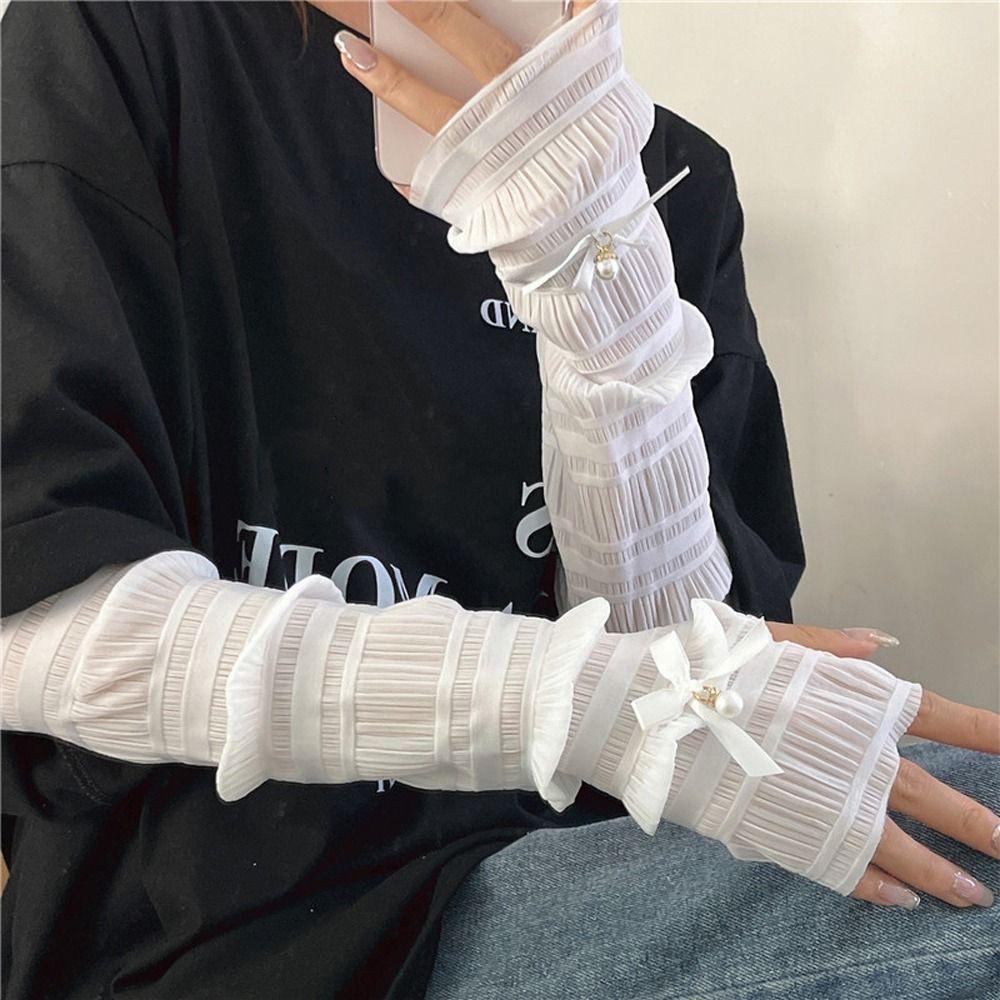 USNOW Găng Cánh Tay Chống Nắng Chống Tia UV Dáng Rộng Thời Trang Mùa Hè Cho Nữ
