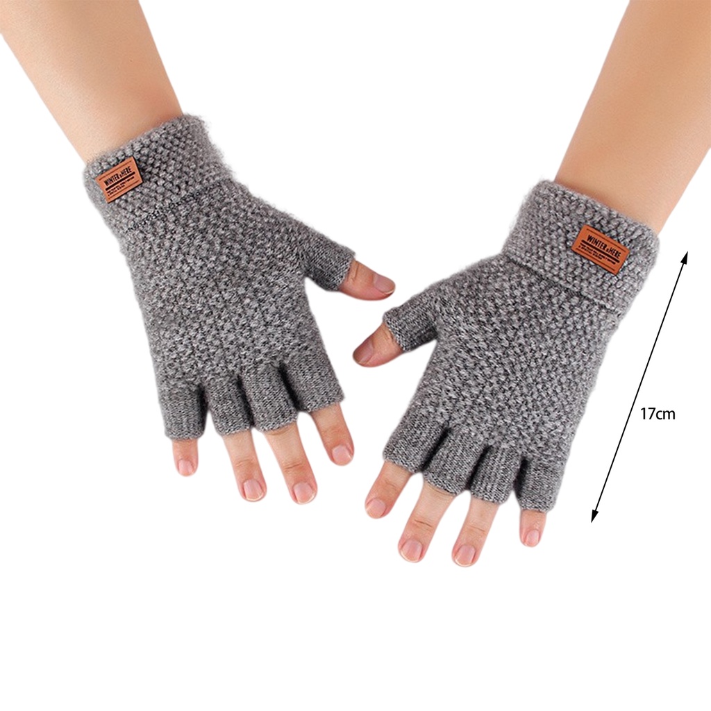 1 Đôi Găng Tay Mùa Đông Mềm Mại Co Giãn Chống Trượt Màu Trơn Cho Các Hoạt Động Ngoài Trời