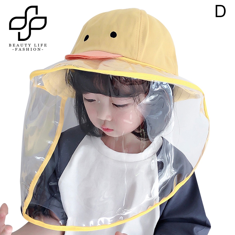 Nón Tai Bèo Kèm Tấm Che Mặt Chống Tia UV / Bụi Bẩn Tiện Dụng Cho Bé