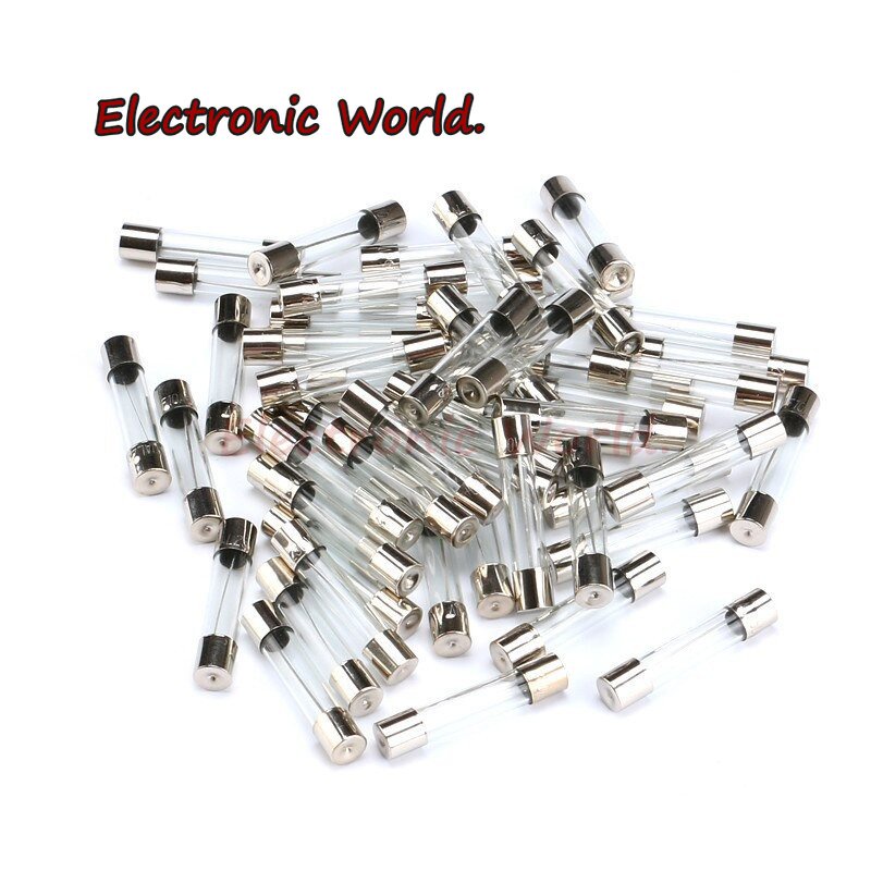 100 CÁI 5 * 20MM KÍNH Thổi nhanh FUSE 5x20 Ống bảo hiểm thổi nhanh 250V 0.1A 0.2A 0.25A 0.3A 0.4A 0.
