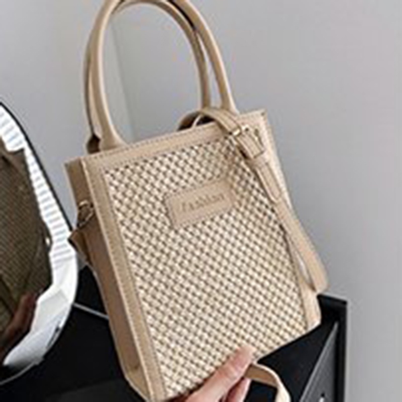 Túi Đeo Vai Dệt Sọc Dọc In Chữ mori Nghệ Thuật Cho Nữ