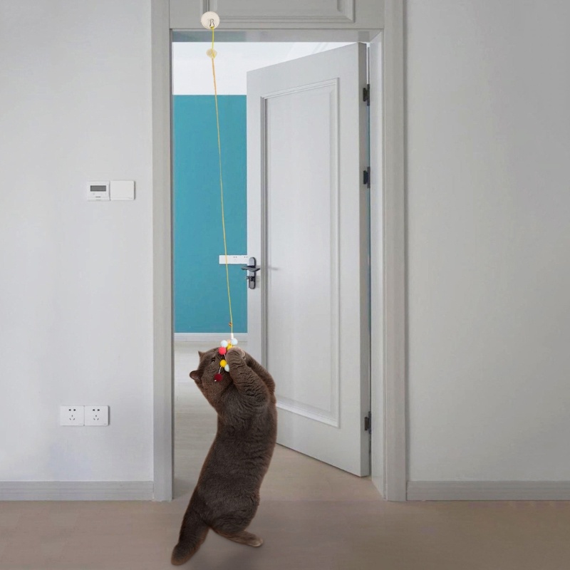 Đồ Chơi Dây Thừng Đính Bóng Lông Tập Cào Móng Cho Mèo Cưng