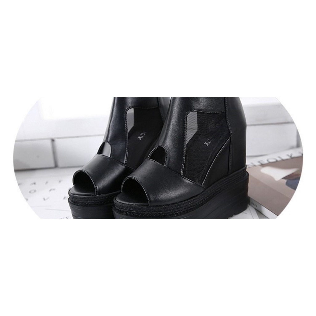 Giày Sandal Cao Gót 12CM Đế Dày Tăng Chiều Cao Chống Nước Thoáng Khí Thời Trang Mùa Hè Hàng Mới 2023 Dành Cho Bạn Nữ Đi Hộp Đêm