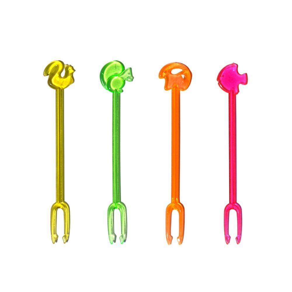 Set 100 Nĩa Ăn Trái Cây Họa Tiết Hoạt Hình