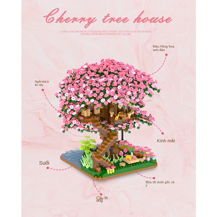 Loki Bộ Đồ Chơi Lắp Ráp Ngôi Nhà Cây Anh Đào 801