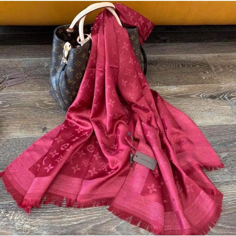 Khăn choàng cao cấp Đũi lụa 70 x 180cm nhũ