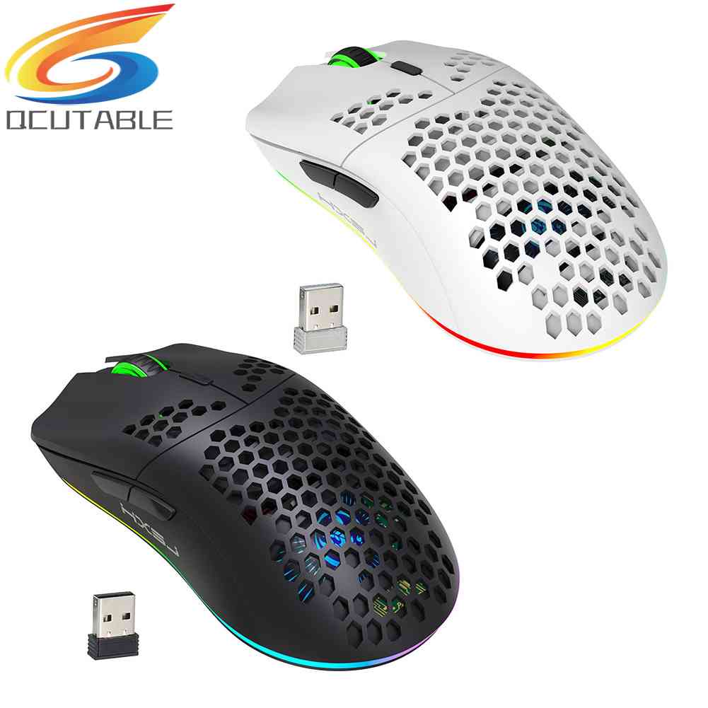 Chuột Gaming HXSJ T66 Không Dây Vỏ Tổ Ong, 7 NúT Lập TrìNh