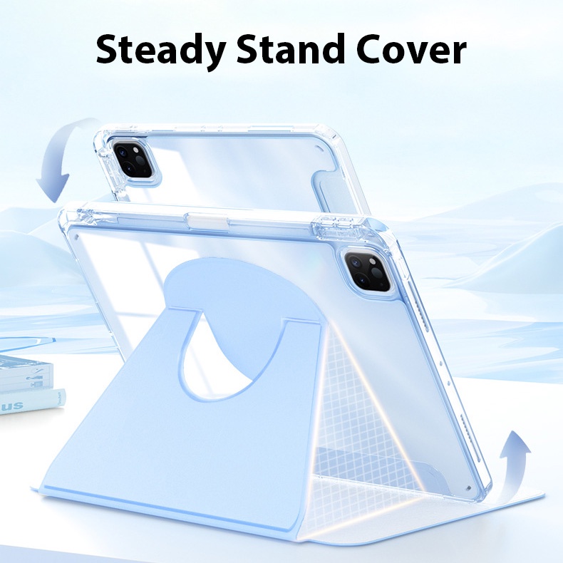 Bao Da Máy Tính Bảng Xoay Được Có Ngăn Đựng Bút Chì Cho iPad Pro 11 Air 5 Air 4 7th 8th 9th 10.2 inch