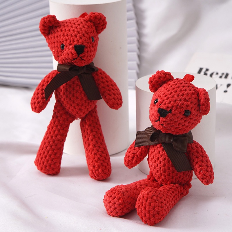 Gấu Nhồi Bông 15CM Dễ Thương Dùng Làm Móc Khóa / Túi Xách / Quà Tặng