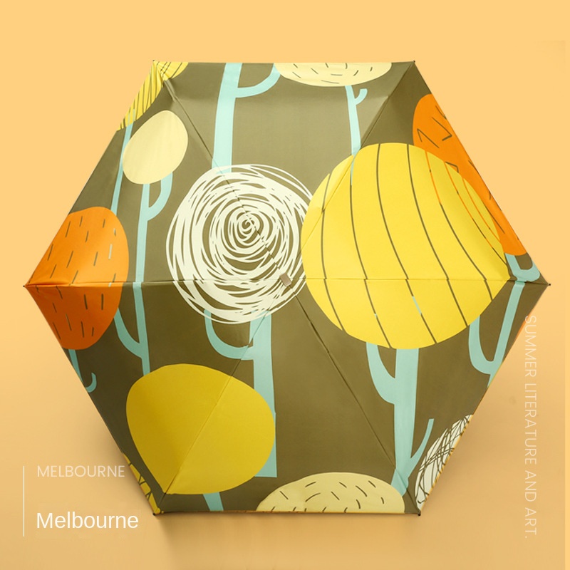 Dù Gấp Siêu Nhẹ Bằng Vinyl Bỏ Túi Tiện Dụng Cho Học Sinh