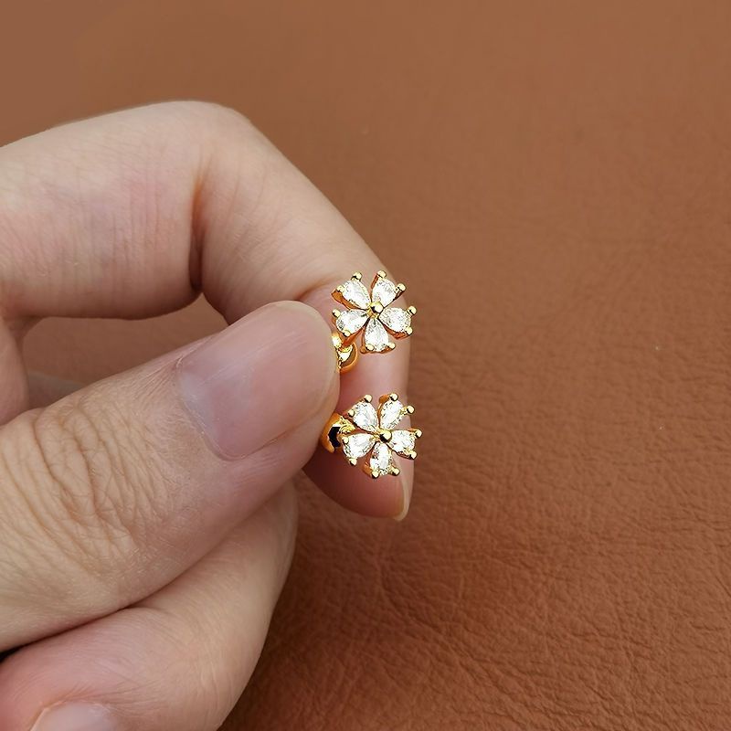 Khuyên Tai Bạc Sterling 2023 Hình Bông Hoa Xoắn Ốc Thiết Kế Thời Thượng Cho Nữ