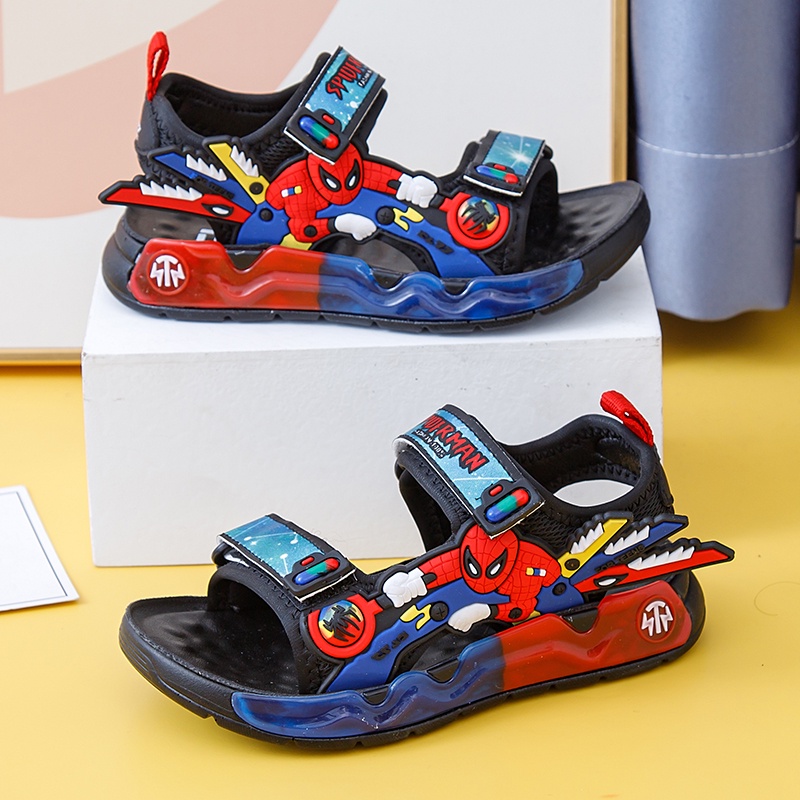 Giày Sandal Thể Thao Chống Trượt Hình Người Nhện Cho Bé