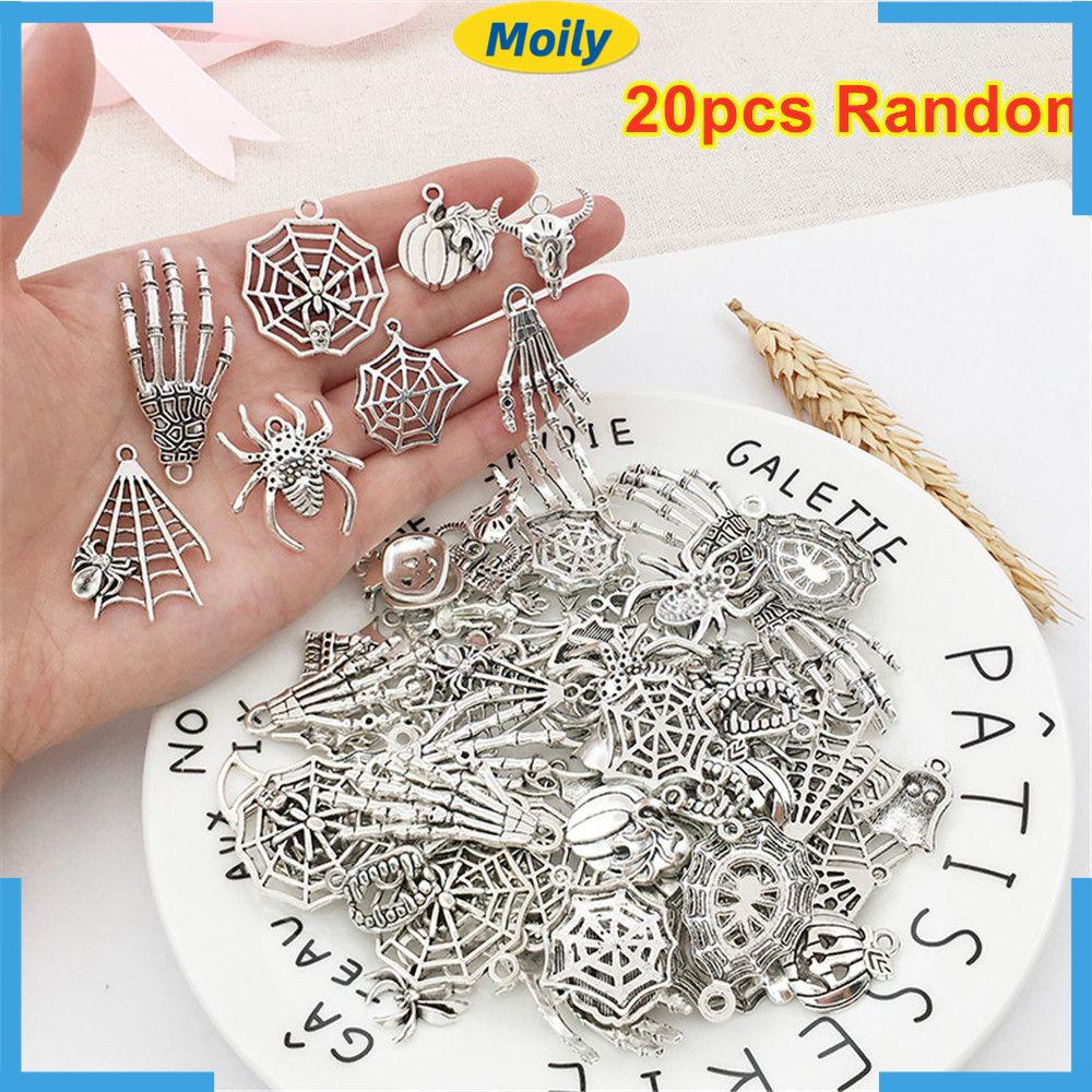 Set 20 Khuyên Tai / Vòng Tay Hình Bộ Xương / Nhện / Bí Ngô Phong Cách Halloween Độc Đáo