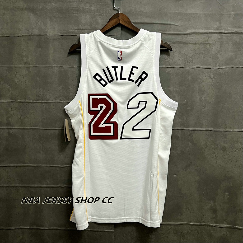 Áo Thun Bóng Rổ Nba Miami Heat City Màu Trắng Thời Trang 2022-23 Cho Nam #Áo Thun Họa Tiết Số 22 Jimmy Butler Jersey Cá Tính