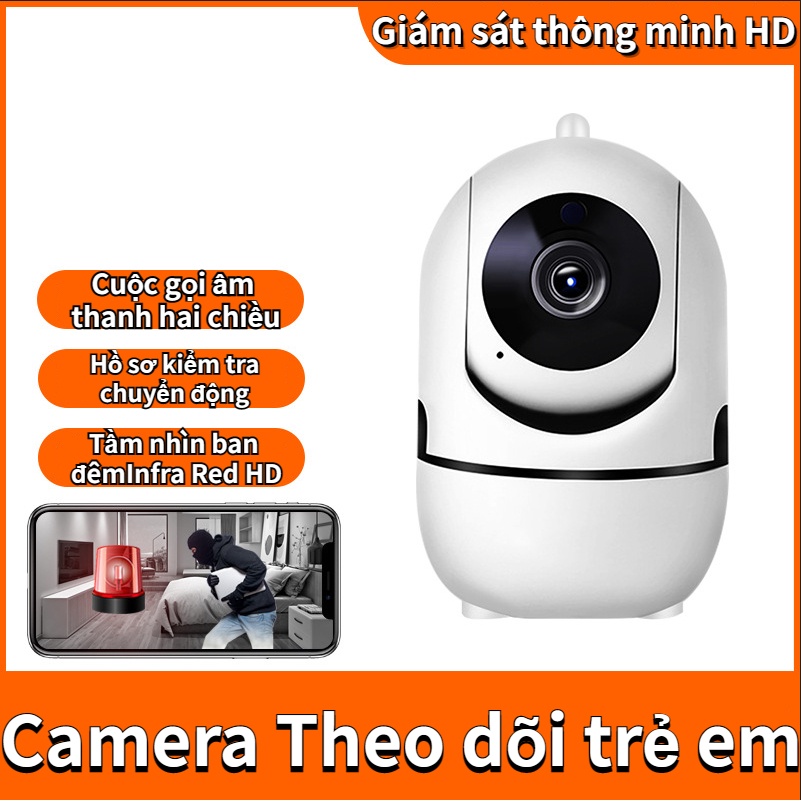 Camera Theo dõi trẻ em Giám sát trong nhà WIFI HD Quan Sát Thông Minh Báo Động Đàm Thoại 2 chiều