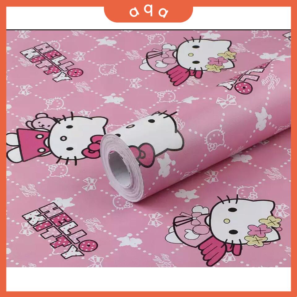 Decal giấy dán tường kitty thiên thần 45cm ( 1m )