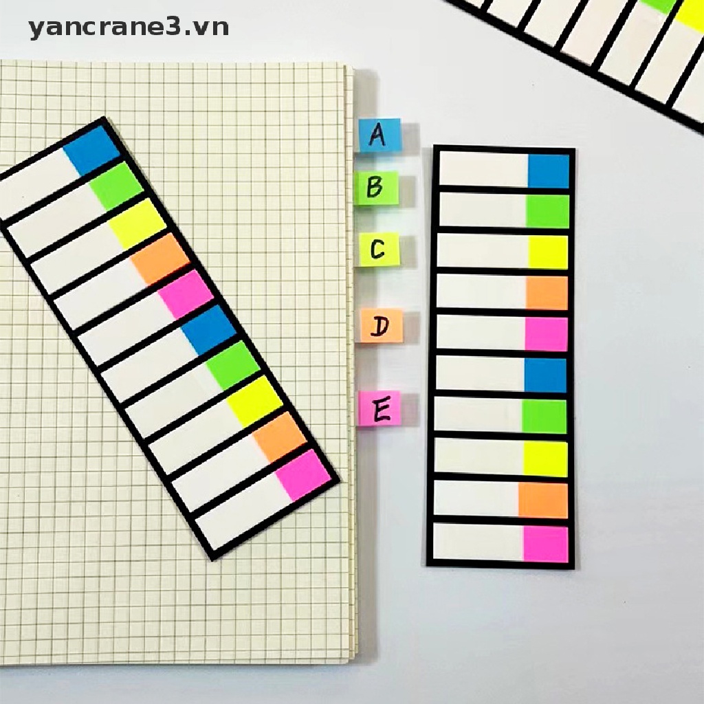 1 Miếng Dán Đánh Dấu Trang Sách Màu Dạ Quang YAN3} yancrane3.vn