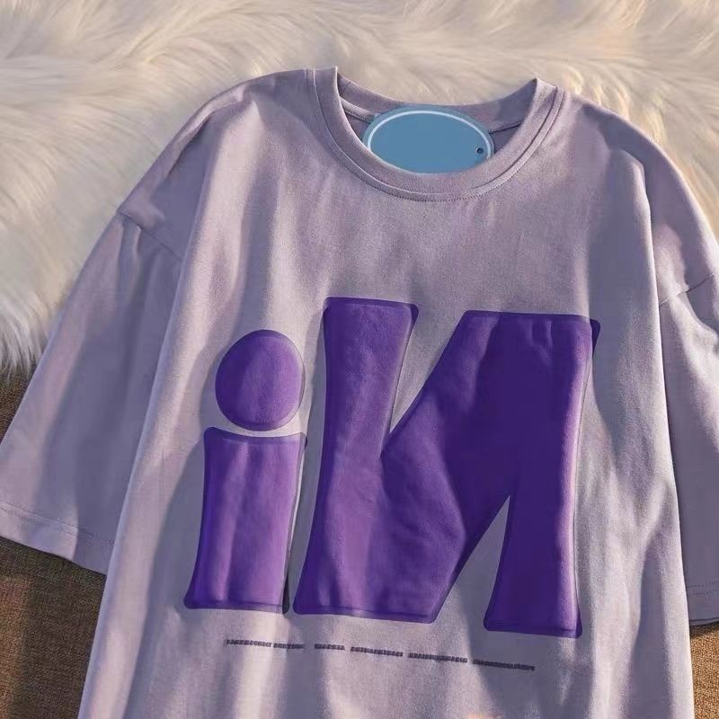 NRVP Áo Thun 100% Cotton Tay Ngắn Dáng Suông In Họa Tiết Hoạt Hình Phong Cách Hàn Quốc Thời Trang Unisex