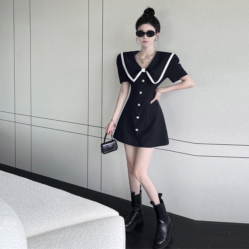 Aphrod Đầm Đen Ôm Eo Thời Trang Dành Cho Nữ