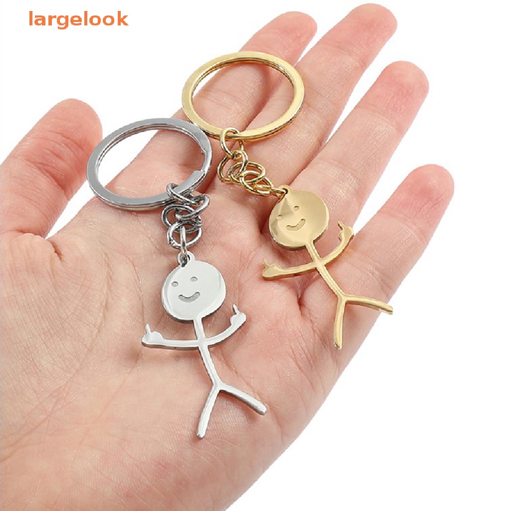 Móc Chìa Khóa Xe Hơi Bằng Thép Không Gỉ Vui Nhộn Dành Cho Nam Và Nữ