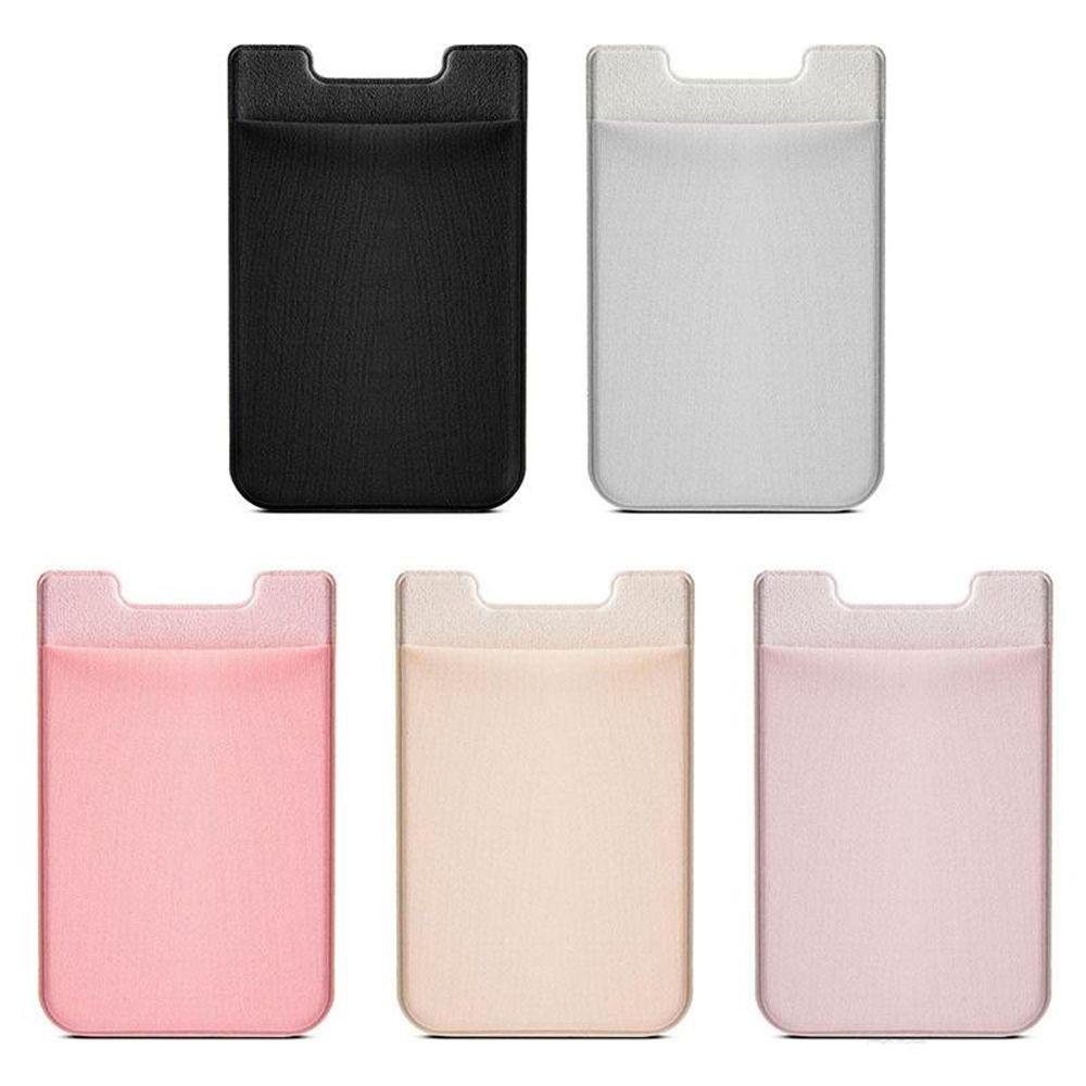 ♫DAPHNE♫ Universal ID Card Holder Elastic Sticker Card Sleeves Phone Wallet Case Credit Bags Purse Stick On Self-Adhesive  Cellphone Pocket/Multicolor