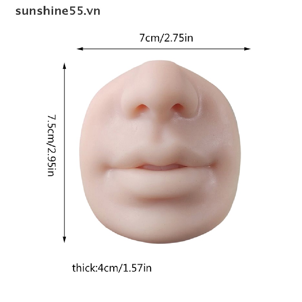 1 Mô Hình Silicon 5D Dùng Luyện Tập Trang Điểm Môi / Mũi