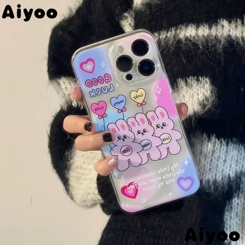 ✅Ốp Điện Thoại Mềm In Hình Chú Thỏ Dễ Thương Cho iPhone 14 / 13promax 12 / 11pro xr / xs 7 / 8p / 11