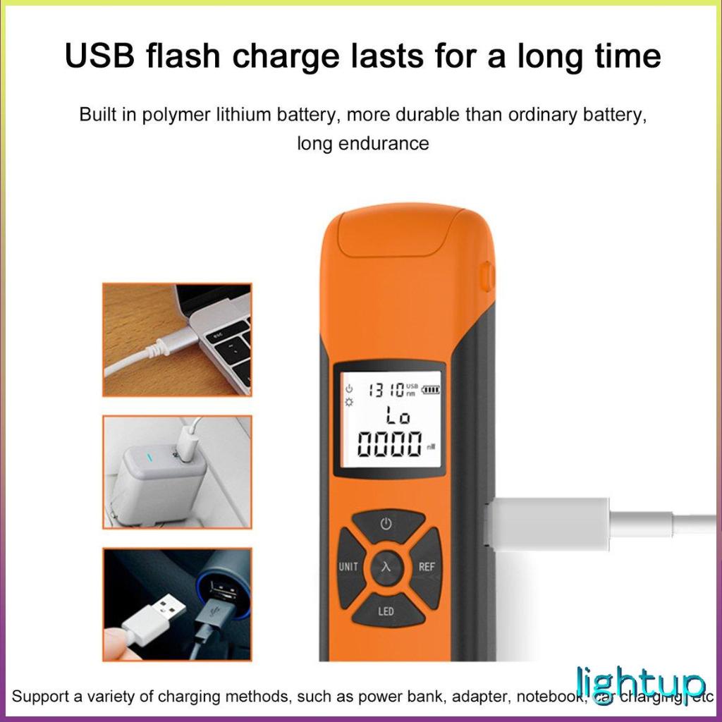 Máy đo công suất quang mini Fc/Sc/St sợi USB có đèn pin