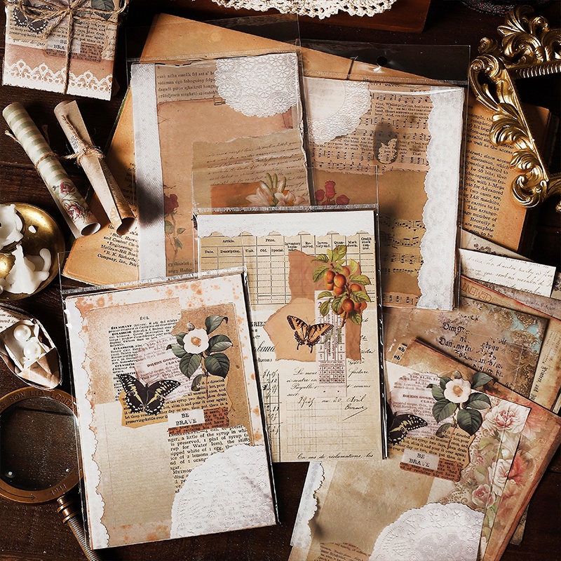 Set 25 Giấy Làm Album Ảnh DIY Sáng Tạo Phong Cách Vintage