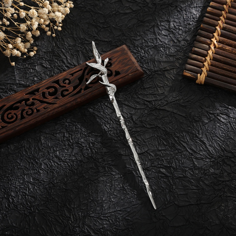 Trâm Cài Tóc Hình Cành Cây Bằng Kim Loại Phong Cách Trung Hoa Cổ Điển Cho Nữ