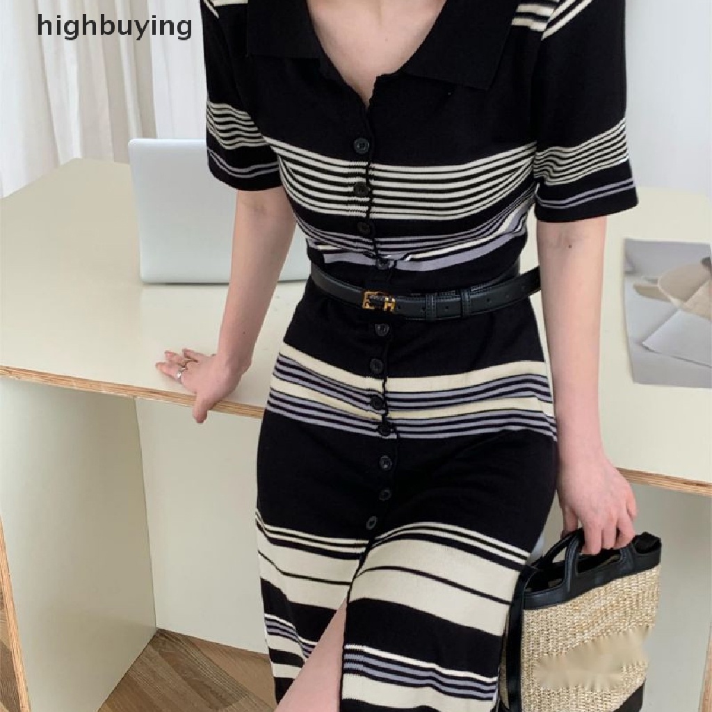 Đầm Dệt Kim Cổ Bẻ Ôm Dáng Thời Trang Hè 2023 Cho Nữ