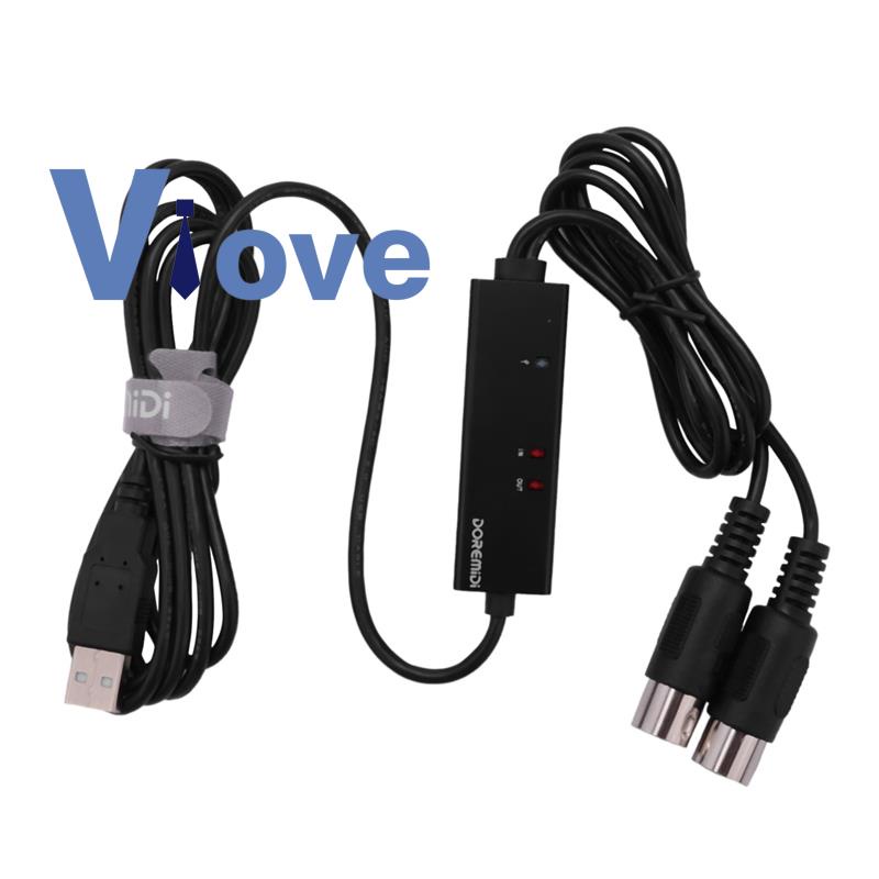 DOREMiDi MTU-10 MIDI to USB Cable USB MIDI Converter with Indicator Light FTP Proceesing Chip