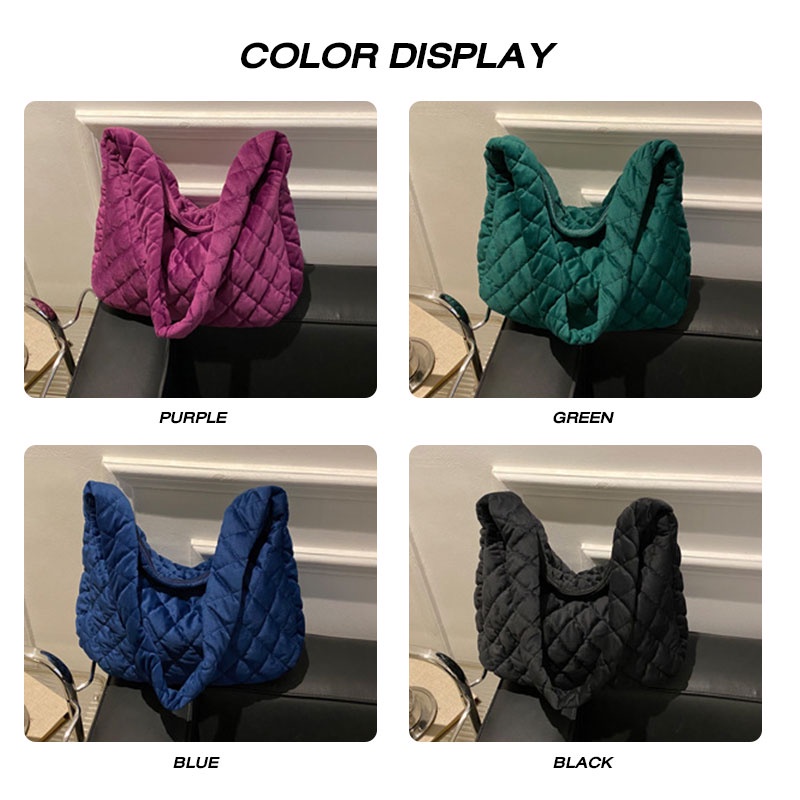 MISCHA Túi Xách Nữ Vải Nhung Cỡ Lớn Thiết Kế Đơn Giản Màu Sắc Thanh Lịch